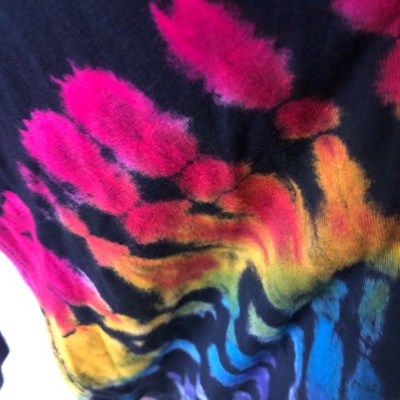 Long Tie Dye Skirt with Slits - Picture 3 of 10